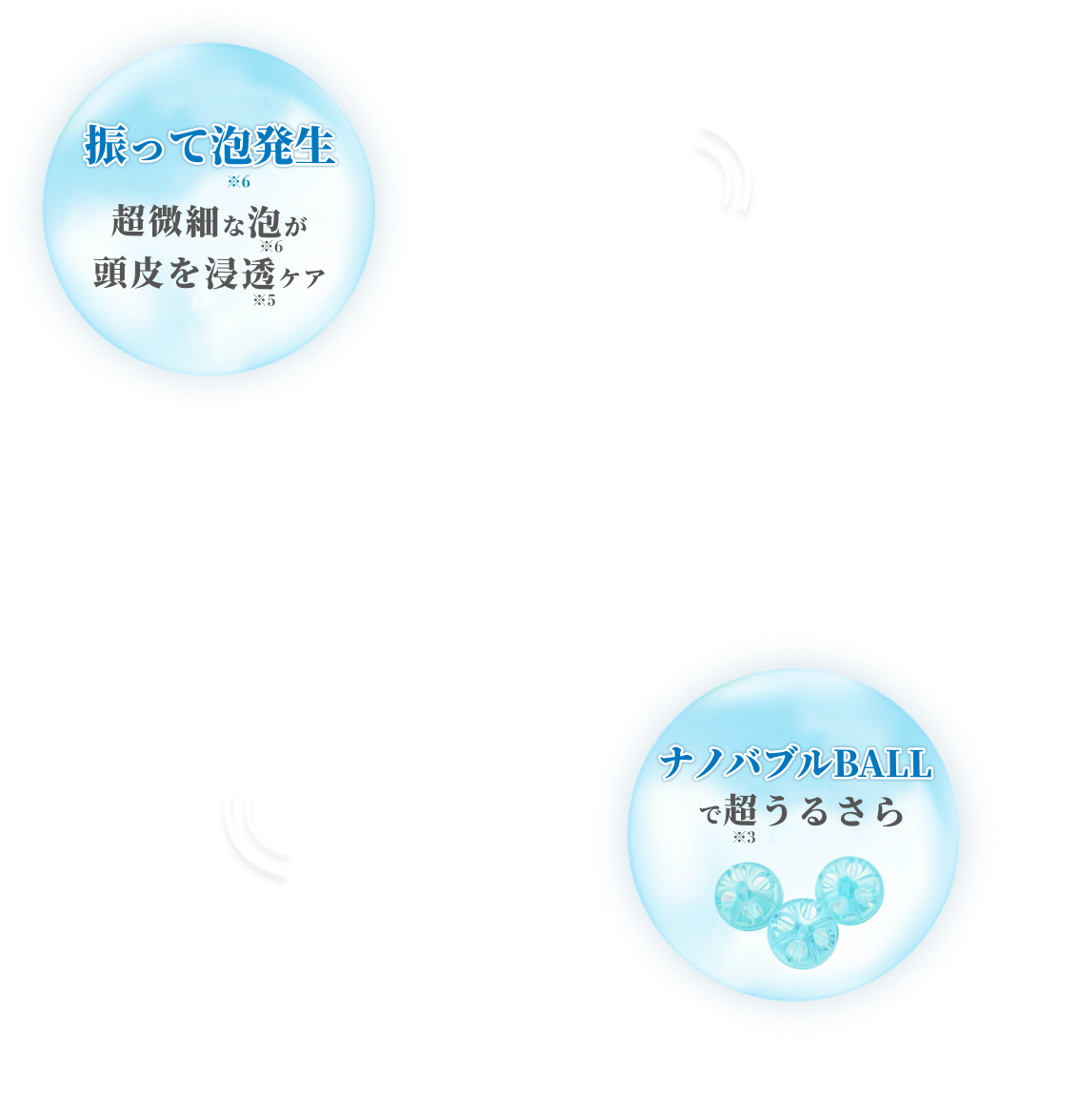 振って泡発生 超微細な泡が頭皮を浸透ケア ナノバブルBALLで超うるさら