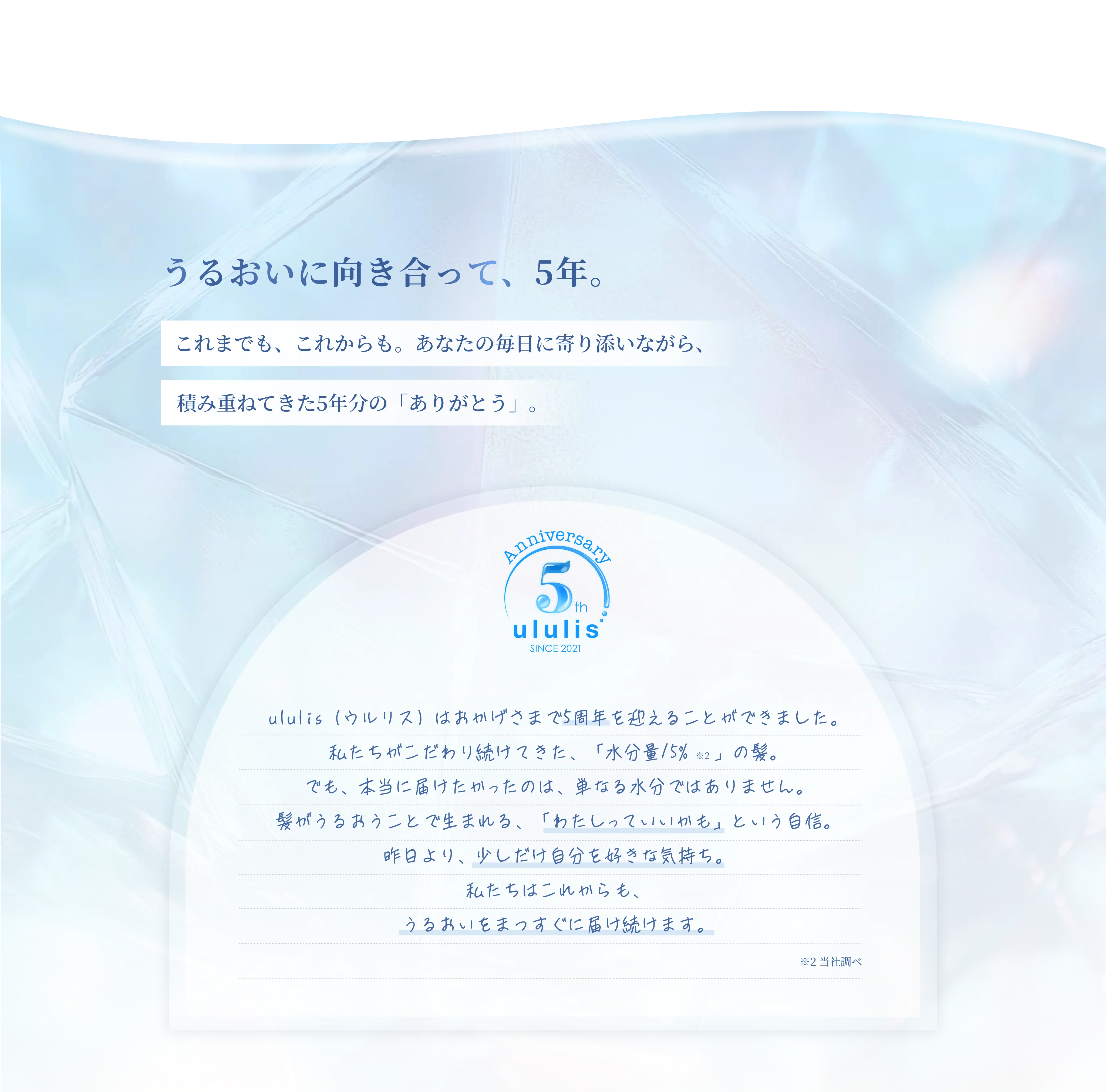 ululis 5th Anniversary メッセージ