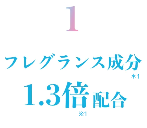 フレグランス成分＊1 1.3倍※1 配合